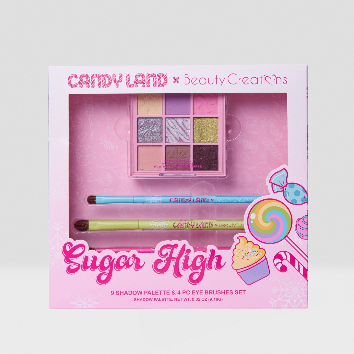 CANDY LAND - PALETA DE SOMBRAS + BORCHAS DE COLECCIÓN - SUGAR HIGH