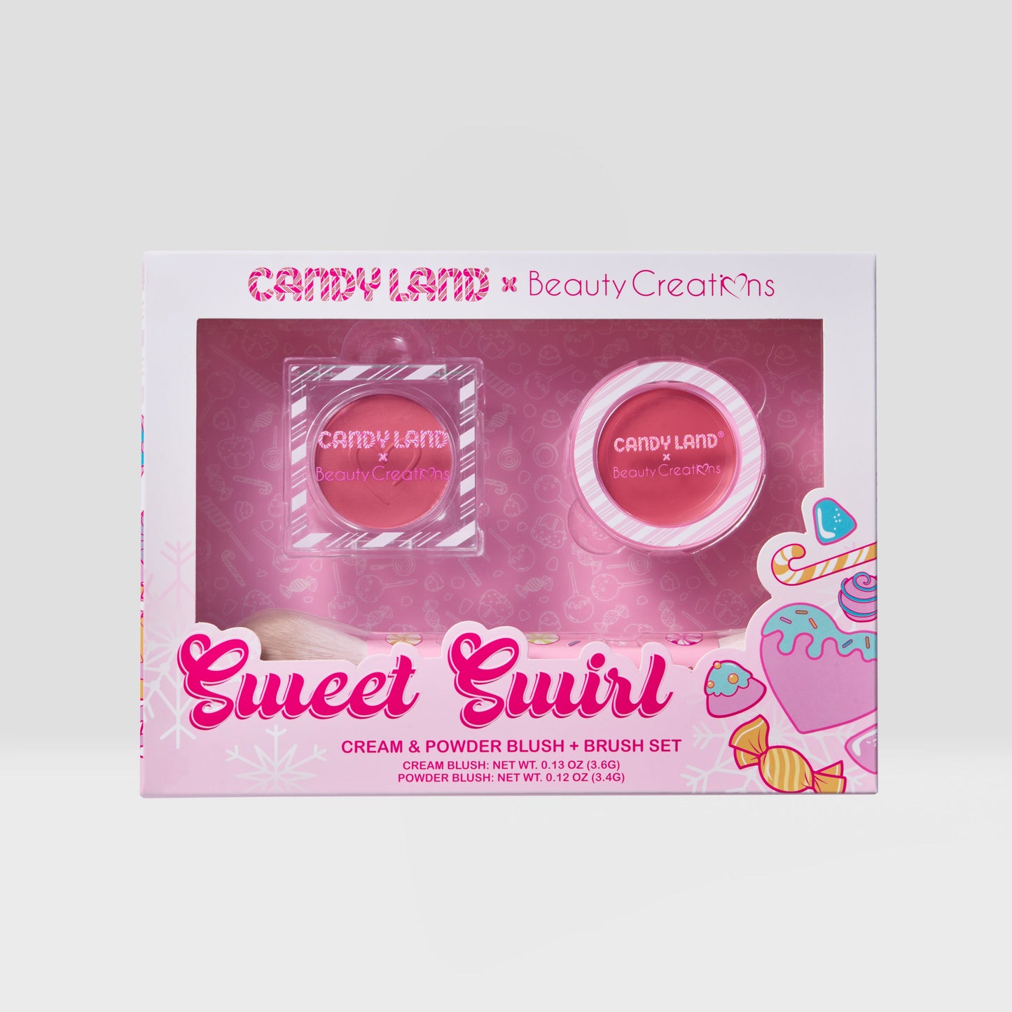 CANDY LAND - SET RUBOR EN CREMA Y POLVO + BROCHA - SWEET SWIRL