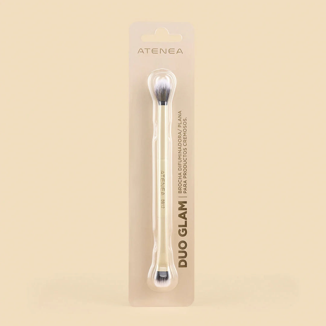BROCHA DUO PLANA CREMA Y DIFUMINADORA| ATENEA