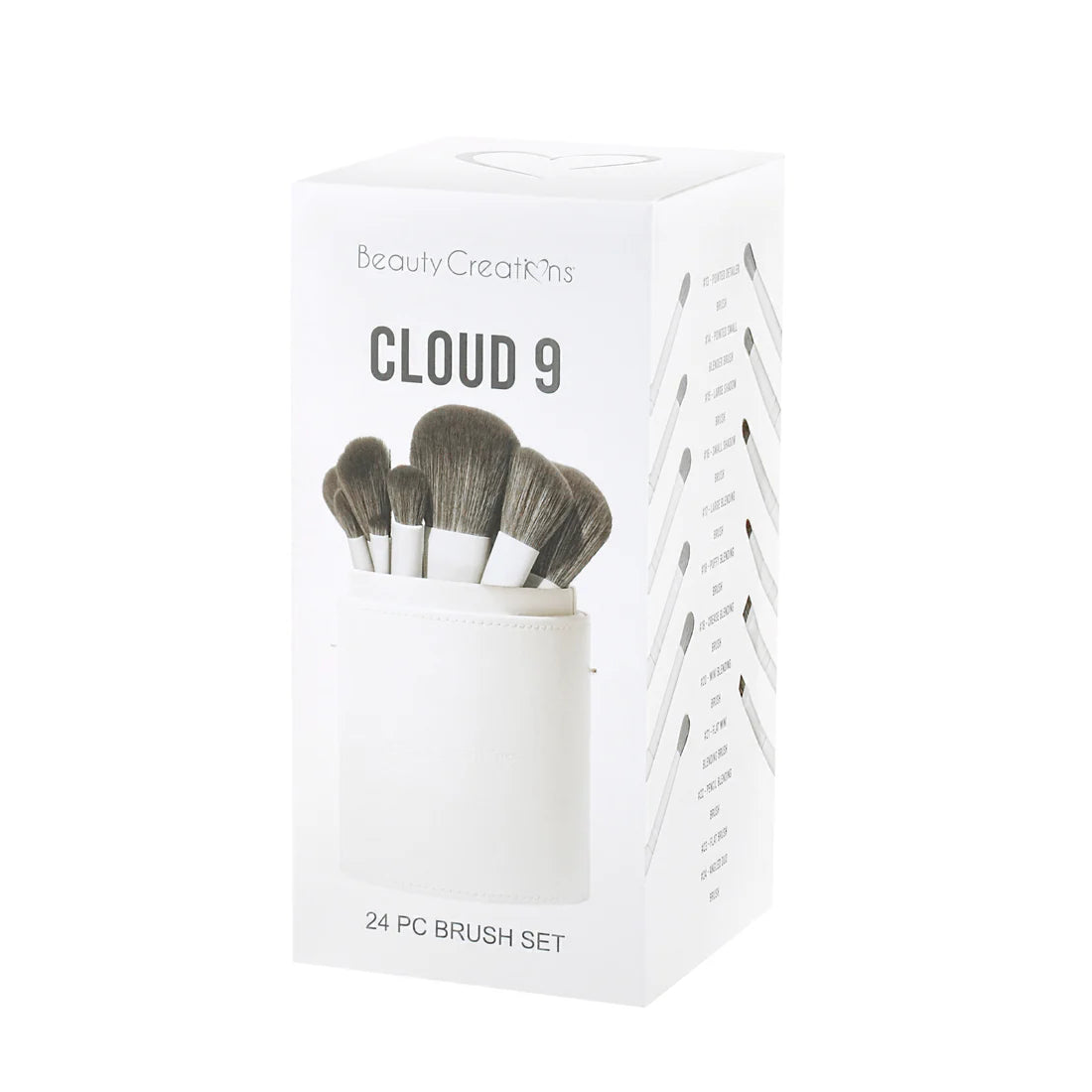 Set De Brochas 24 Piezas Cloud 9 - Beauty Creations